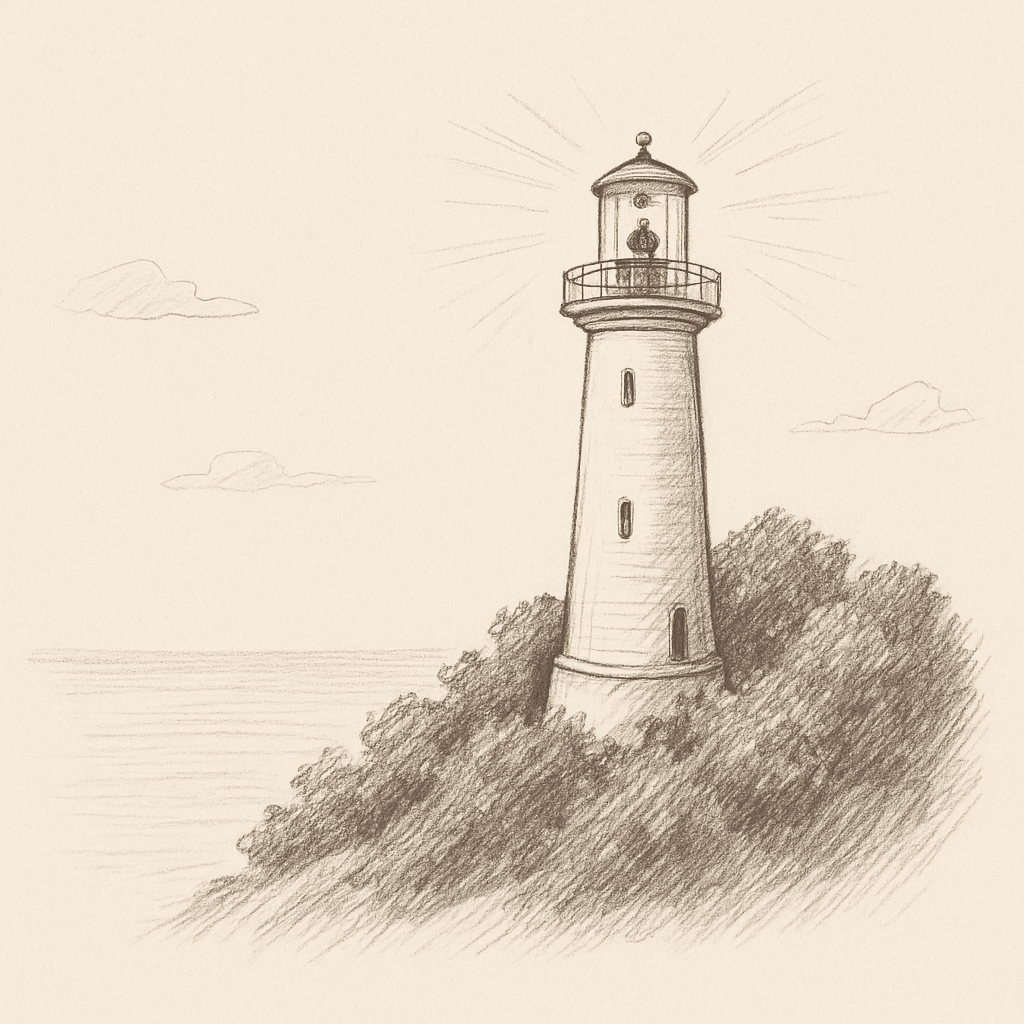 Hand-drawn sketch of The Lighthouse